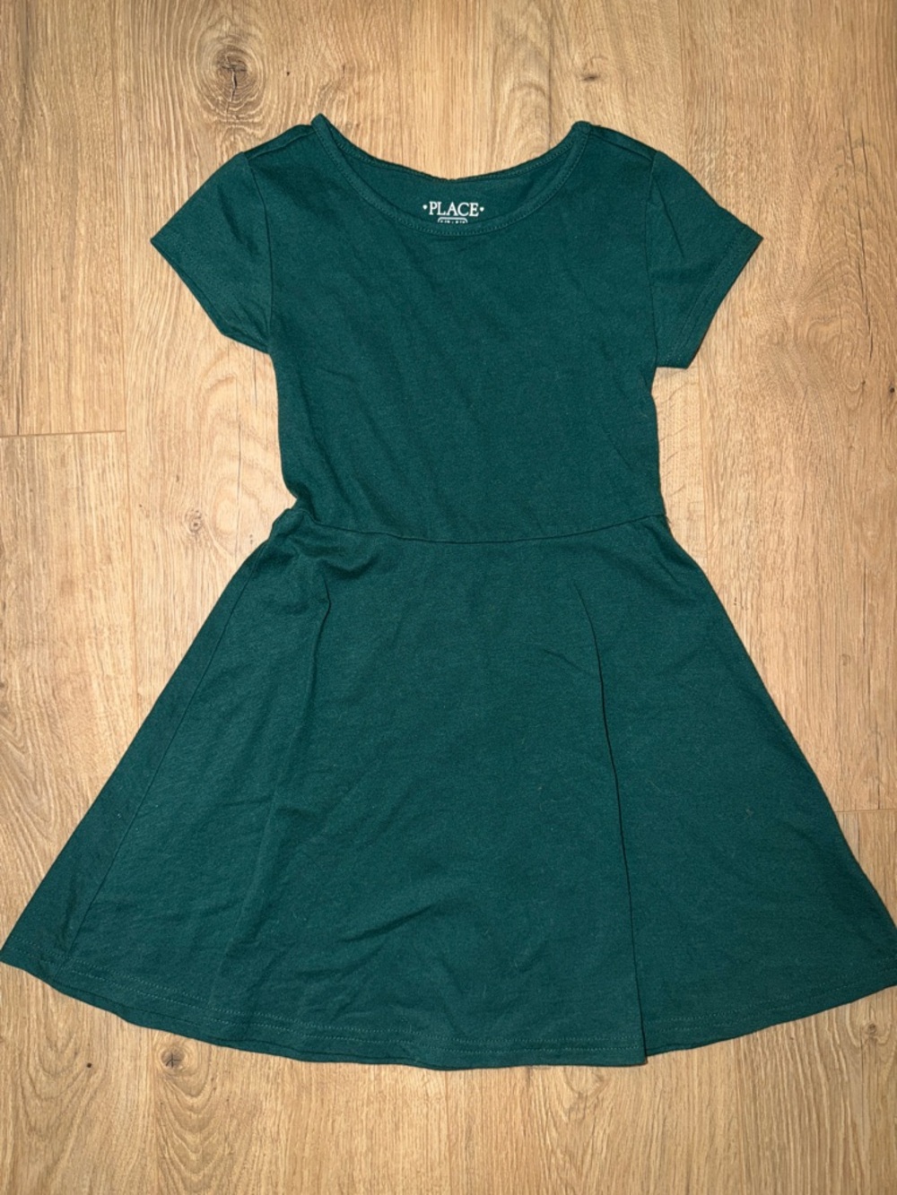 The Children's Place Dark Green Short Sleeve Fit & Flare Dress